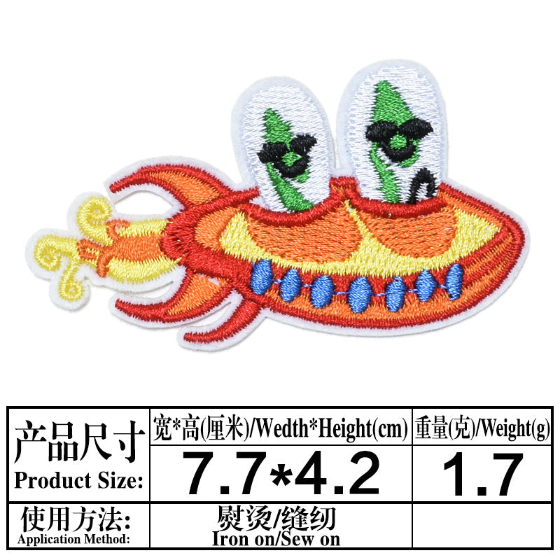 Wholesale DIY  Patch Cartoon Character Turtle Hat Clothes Decoration